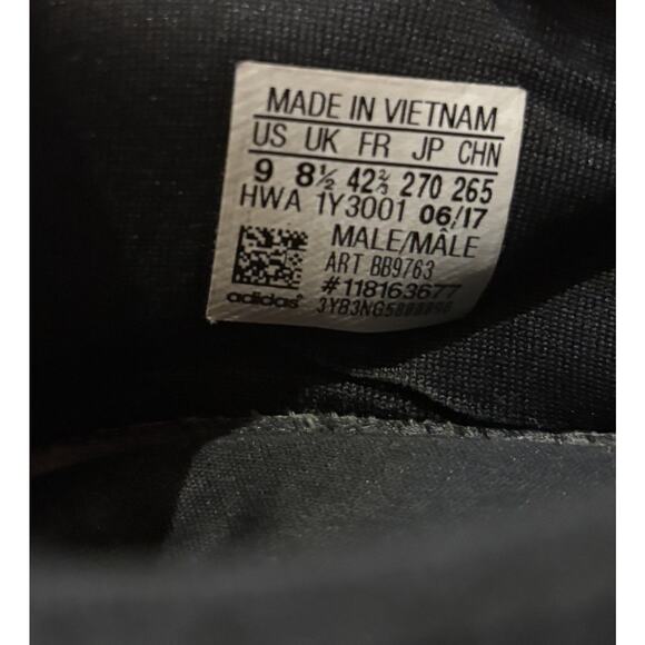 Adidas Cloudfoam Black Gray and White Running Shoes Men's Size 9 - Picture 7 of 7